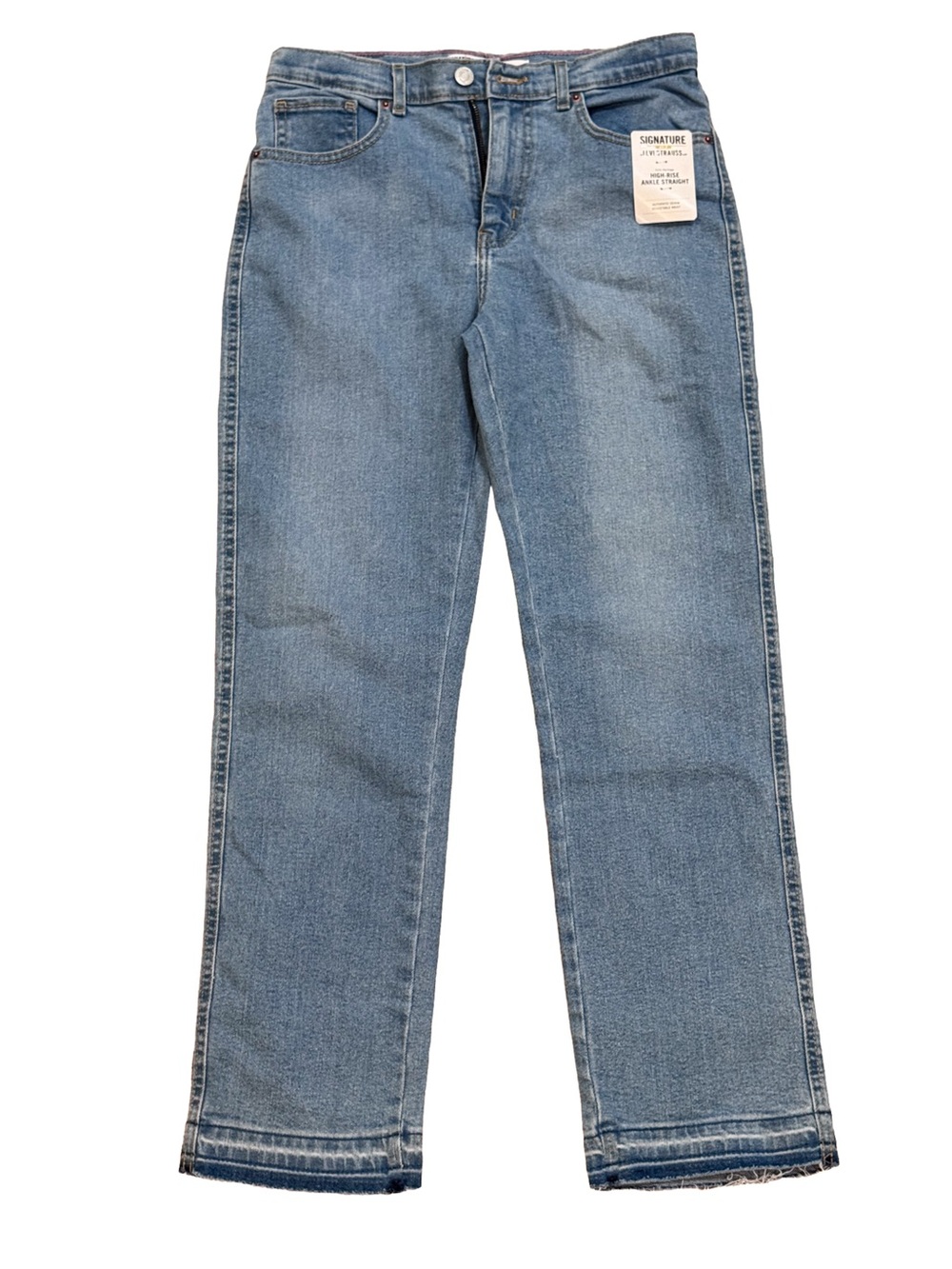 Signature Girl’s Straight-Leg Jeans in Medium Blue